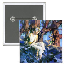 Princesa justa de Maxfield Parrish y los gnomos Pin