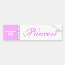 Princesa linda pegatina para el parachoques pegatina de parachoque