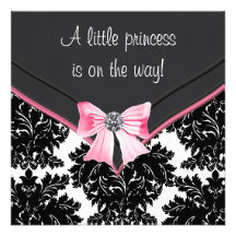 Princesa negra fiesta de bienvenida al bebé del ar invitación personalizada
