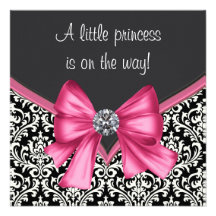 Princesa negra rosada elegante fiesta de bienvenid anuncios personalizados