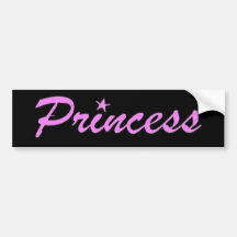 Princesa Pegatina De Parachoque