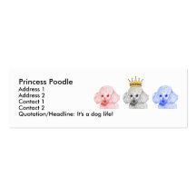 Princesa Poodles Profile Card Plantilla De Tarjeta De Negocio