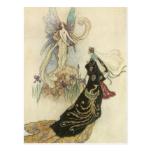 Princesa Postcard del Faerie del vintage Tarjeta Postal