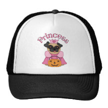Princesa Pug del feliz Halloween con la calabaza Gorra