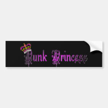Princesa punky pegatina para el parachoques etiqueta de parachoque