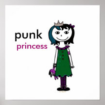 Princesa punky (pelo negro) poster