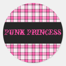 Princesa punky Pink y pegatina negro de la tela es