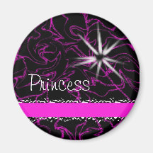 Princesa Purple Marble Bling Magnet Imanes