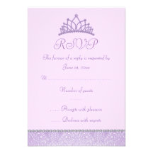 Princesa púrpura RSVP Comunicados Personales