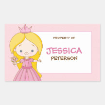 Princesa real Book Label/pegatina de la etiqueta d