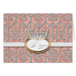 Princesa real Crown Baby Matching Thank usted nota Tarjeta