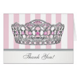Princesa rosada bonita Thank You Card Felicitación