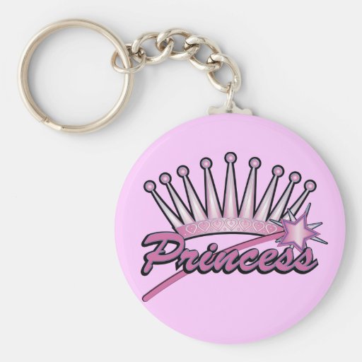 Princesa rosada Crown Llaveros Personalizados