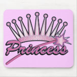 Princesa rosada Crown Tapetes De Ratón