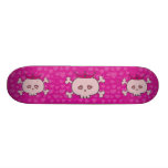 Princesa rosada linda Skulls y corazones del dibuj Patineta Personalizada
