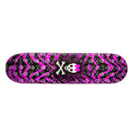 Princesa rosada Skateboard del cráneo de la cebra Monopatín