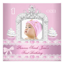 Princesa rosada Tiara del primer chica del cumplea Comunicado