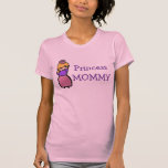 Princesa rosada y púrpura Mommy T-shirt Camiseta
