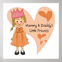 Princesa rubia de la mamá y del papá poster