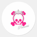 Princesa Skull Pegatinas Redondas