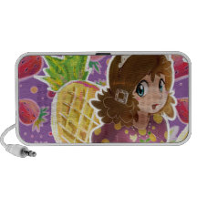 Princesa Strawberry Pattern de la piña de la fruta Mp3 Altavoces