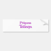 Princesa Tatiana Pegatina De Parachoque