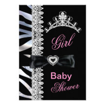 Princesa Tiara de la fiesta de bienvenida al bebé  Invitación
