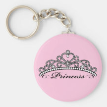 Princesa Tiara Keychain (fondo rosado) Llaveros Personalizados