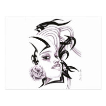 PRINCESA TRIBAL DE NUBIAN TARJETAS POSTALES