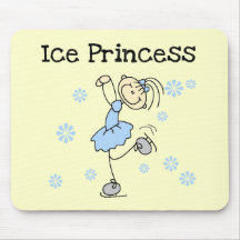 Princesa Tshirts y regalos del patinaje de hielo Tapete De Ratón