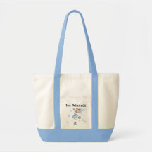 Princesa Tshirts y regalos del patinaje de hielo Bolsa