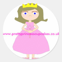 princesa, www.prettyprincesscupcakes.co.uk etiquetas redondas