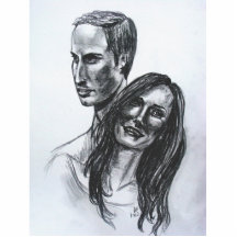 Príncipe Guillermo y Catherine Middleton Esculturas Fotográficas