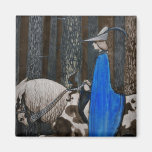 Príncipe y Tomte (gnomo) en el bosque Imán De Nevera