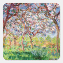 Printemps un Giverny, 1903 Colcomanias Cuadradas