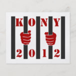 Prisión de José Kony de la parada de Kony 2012 Tarjetas Publicitarias