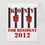 Prisión de José Kony de la parada de Kony 2012 Tarjeton