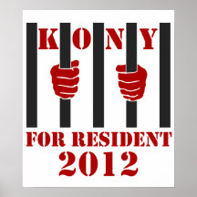 Prisión de José Kony de la parada de Kony 2012 Poster