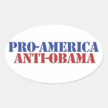 ProAmerica AntiObama Colcomanias Ovaladas Personalizadas