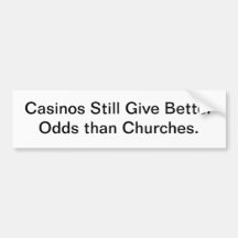 Probabilidades de los casinos - pegatina para el p pegatina de parachoque