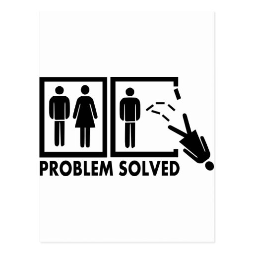 Problema solucionado - mujer tarjetas postales