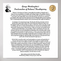 Proclamación del día de la acción de gracias poster