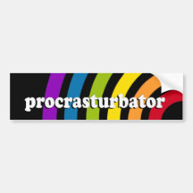 PROCRASTURBATOR ETIQUETA DE PARACHOQUE
