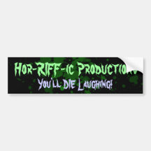 producciones de Hor-RIFF-IC Pegatina De Parachoque