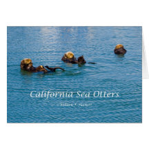 Productos de California de la nutria de mar de Cal Tarjetón