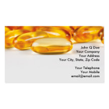 Productos de las vitaminas y de la salud tarjeta de negocio