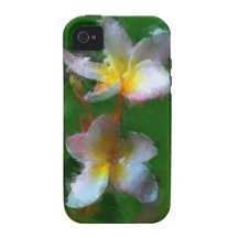 Productos del múltiplo de la flor rosada y blanca iPhone 4/4S funda