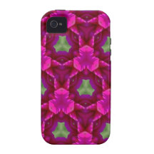 Productos púrpuras y verdes abstractos Case-Mate iPhone 4 funda