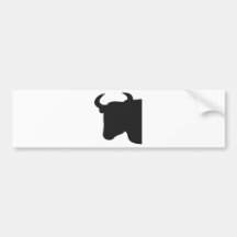 ¡Productos y diseños de Bull! Pegatina De Parachoque