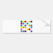 ¡Productos y diseños de los círculos de color! Etiqueta De Parachoque